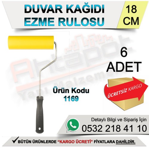 Dekor 1169 Duvar Kağıdı Ezme Rulosu 18x4,5 Cm (6 Adet)