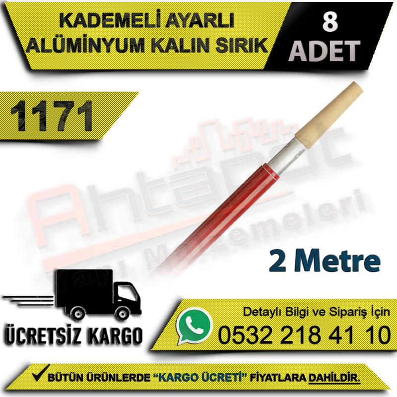 Dekor 1171 2 Kademeli Ayarlı Alüminyum Kalın Sırık 2 Mt (8 Adet)