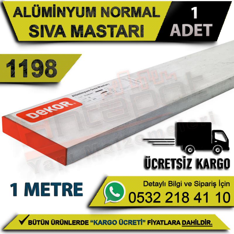 Dekor 1198 Alüminyum Normal Sıva Mastarı 1 Mt (1 Adet)