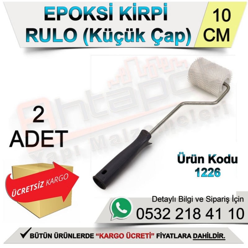 Dekor 1226 Epoksi Kirpi Rulo Küçük Çap 10 Cm (2 Adet) - Rulo ve Fırçalar