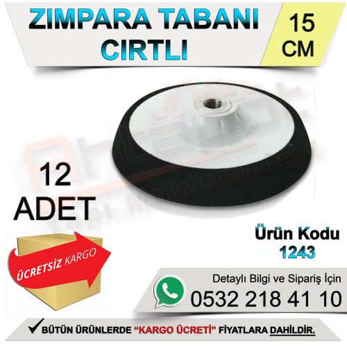Dekor 1243 Zımpara Tabanı Cırtlı 15 Cm (12 Adet)