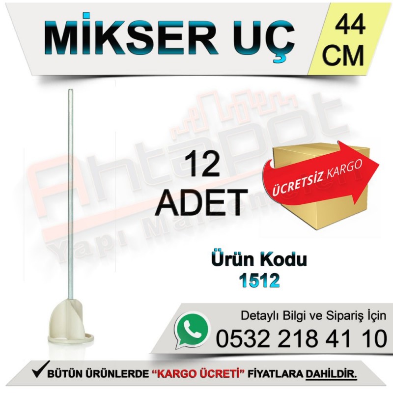 Dekor 1512 Mikser Uç Altıgen 44 Cm (12 Adet) - Mikser Uçları