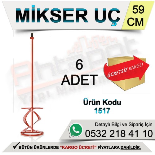 Dekor 1517 Harç Mikser Uç M14 59 Cm (6 Adet)