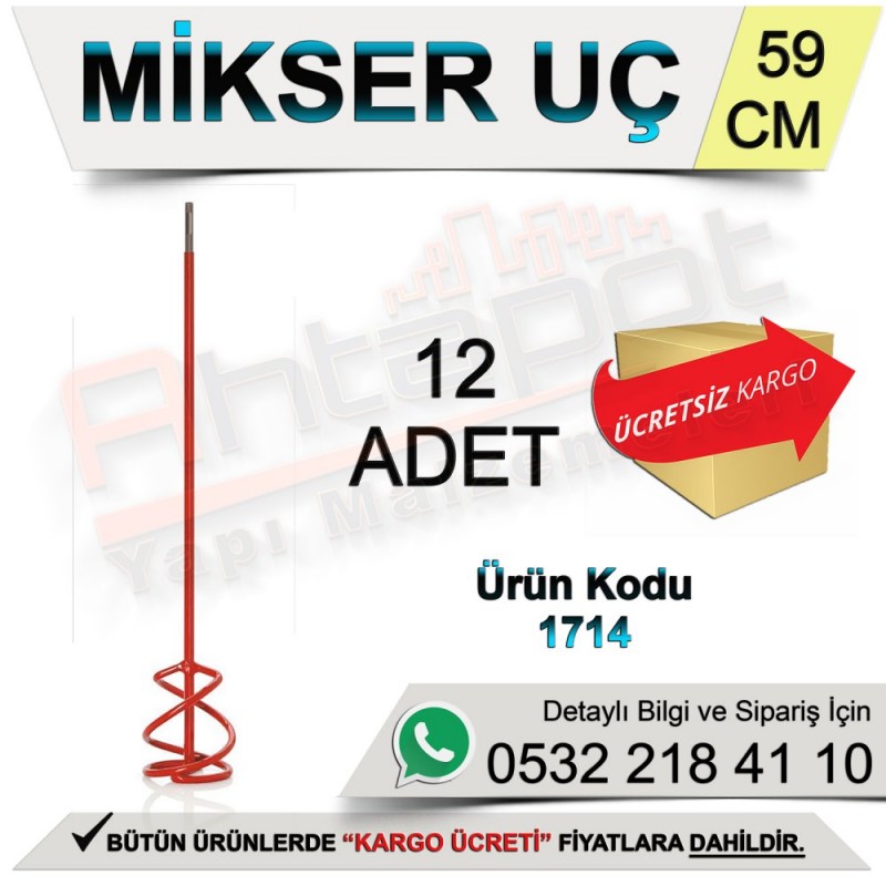 Dekor 1714 Mikser Uç Sds Plus 59 Cm (12 Adet) - Mikser Uçları