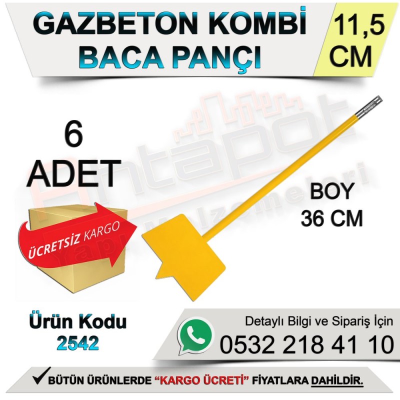Dekor 2542 Gazbeton Kombi Baca Pançı 36 Cm (6 Adet) - Gazbeton El Aletleri