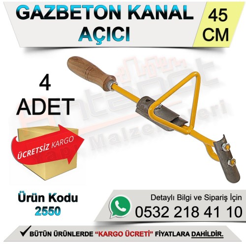 Dekor 2550 Gazbeton Kanal Açıcı 45 Cm (4 Adet)