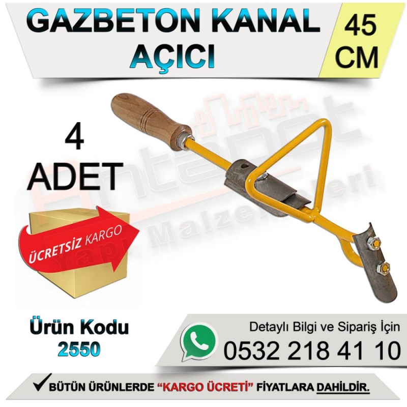 Dekor 2550 Gazbeton Kanal Açıcı 45 Cm (4 Adet) - Gazbeton El Aletleri