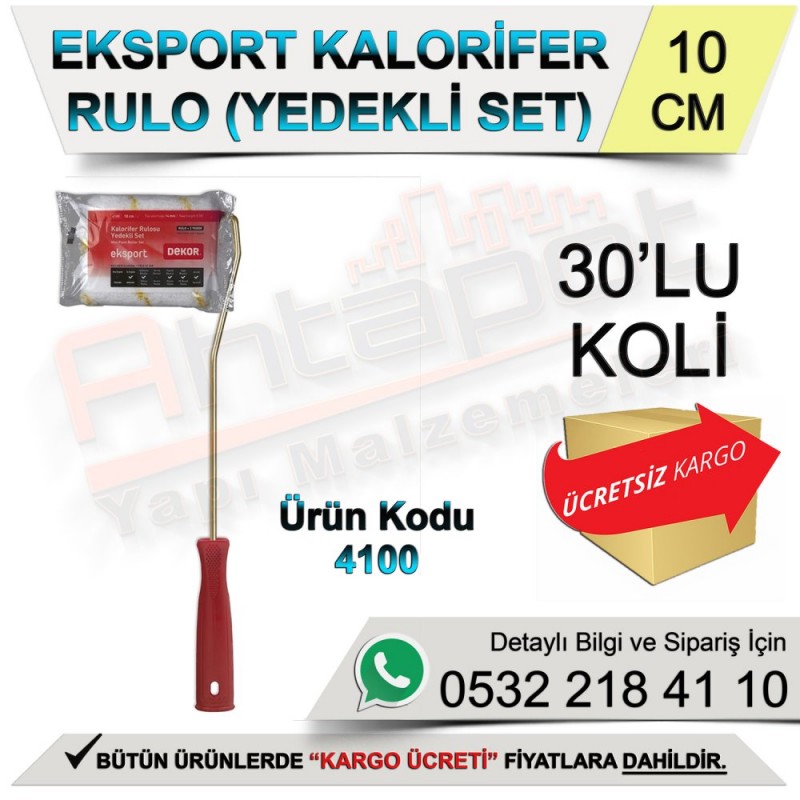 Dekor 4100 Kalorifer Rulo Yedekli Set 10 Cm (30 Adet) - Rulo ve Fırçalar