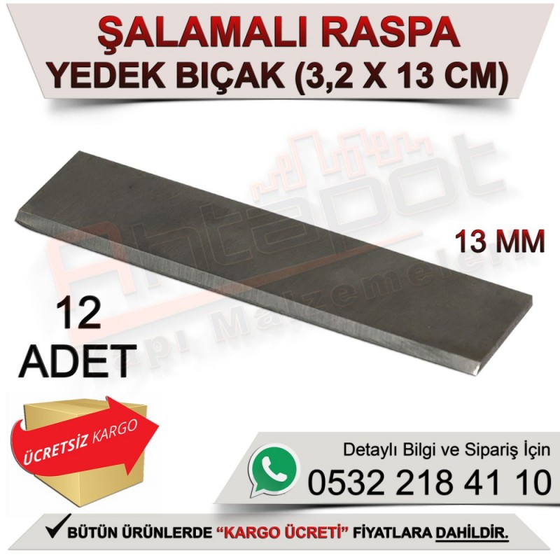 Dekor 5104 Şalamalı Raspa Yedek Bıçağı 3,2x13 Cm (12 Adet)