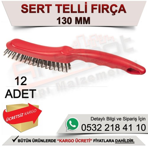 Dekor 6201 Sert Telli Tel Fırça 13 Cm (12 Adet)