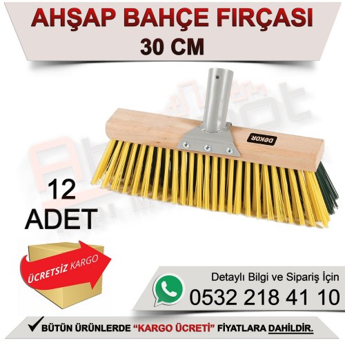 Dekor 6260 Ahşap Bahçe Fırçası 11,8’’/30 Cm (12 Adet)