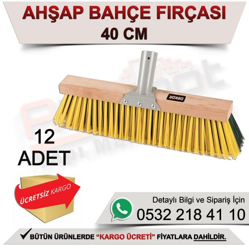 Dekor 6261 Ahşap Bahçe Fırçası 15,7’’/40 Cm (12 Adet)
