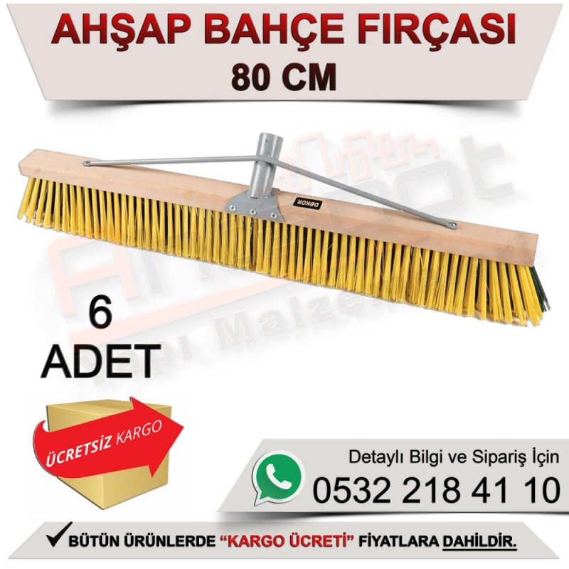 Dekor 6264 Ahşap Bahçe Fırçası 31,5’’/80 Cm (6 Adet) - Rulo ve Fırçalar