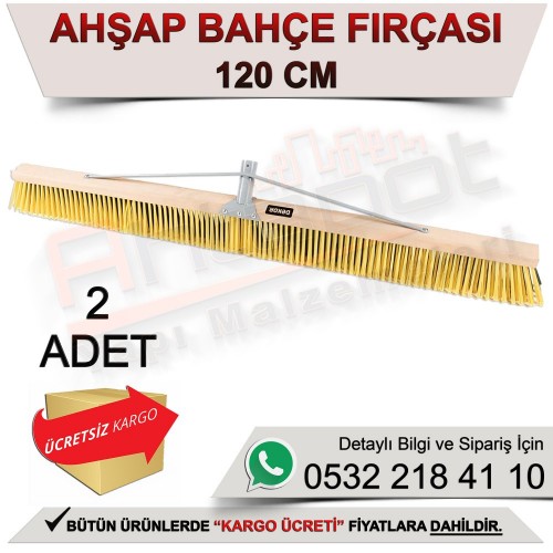 Dekor 6266 Ahşap Bahçe Fırçası 47,2’’/120 Cm (2 Adet)