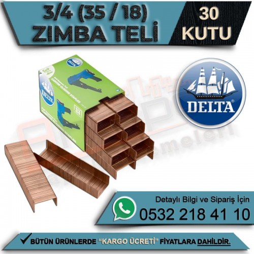 Delta 3/4 (35/18) Koli Kapama Zımba Teli (30 Kutu)