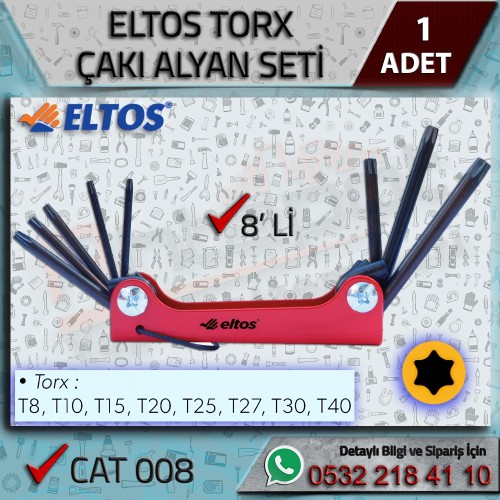 ELTOS Çakı Tipi Profesyonel Torx Anahtar Seti (8 Parça)