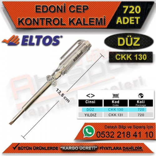 Edoni Cep Kontrol Kalemi Düz (720 Adet)