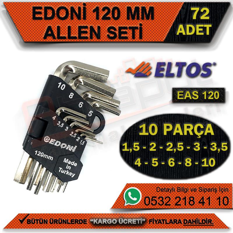 Edoni Eas120 120 Mm Alyan Seti 10 Parça Nikel Siyah (72 Adet) - El Aletleri ve Hırdavat