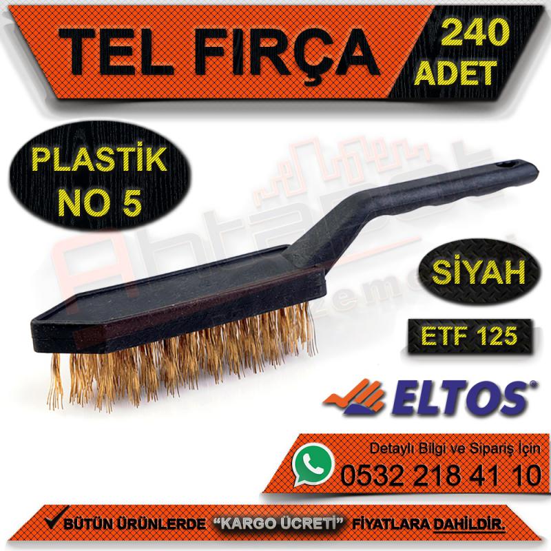 Edoni Etf125 Tel Fırça Plastik Siyah No:5 (240 Adet) - Rulo ve Fırçalar