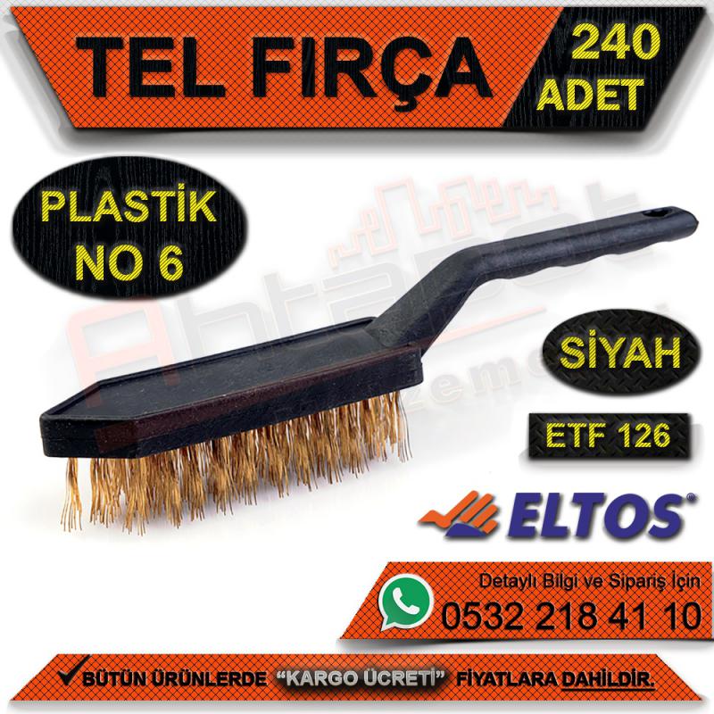 Edoni Etf126 Tel Fırça Plastik Siyah No:6 (240 Adet) - Rulo ve Fırçalar