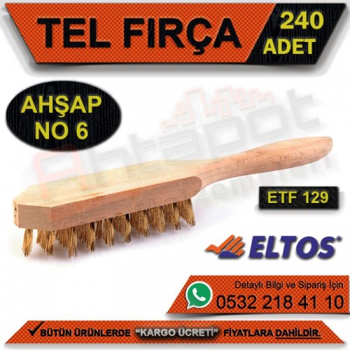 Edoni Etf129 Tel Fırça Ahşap No:6 (240 Adet)