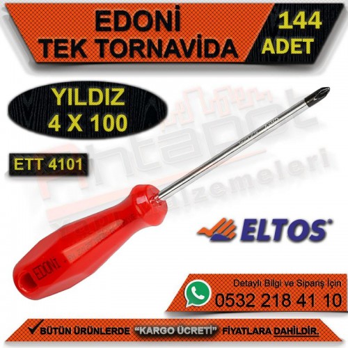 Edoni Ett4101 Tek Tornavida 4x100 Yıldız (144 Adet)