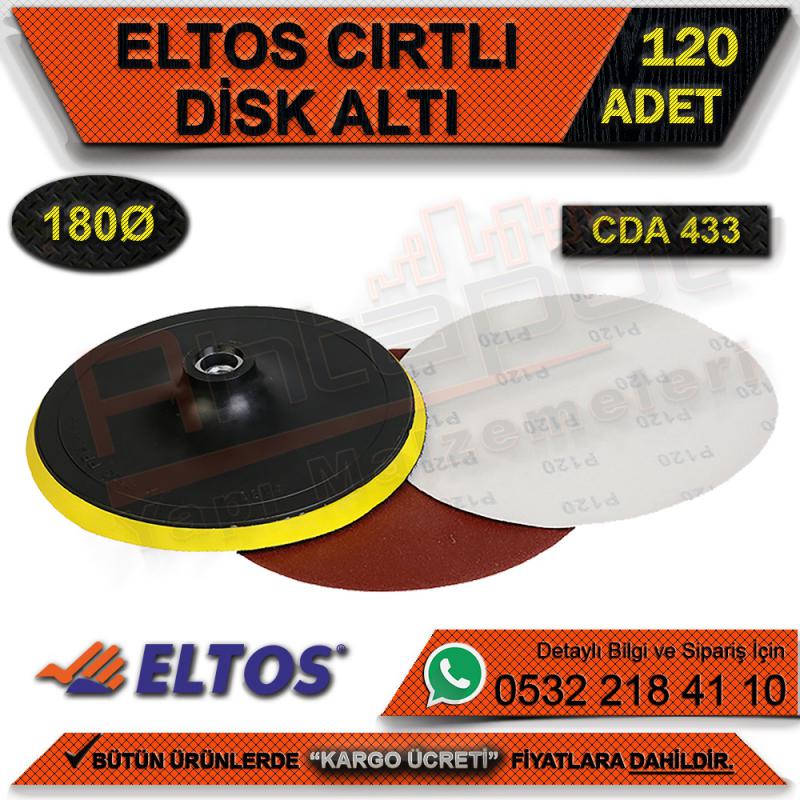 Eltos Cda433 Cırtlı Disk Altı (Yedek Zımparalı) Ø180 (120 Adet) - Zımpara Ekipmanları