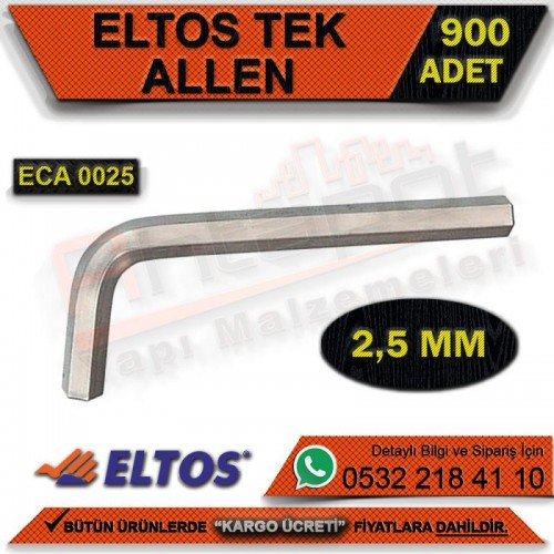 Eltos Eca0025 Çelik Alyan 2,5 Mm (900 Adet)