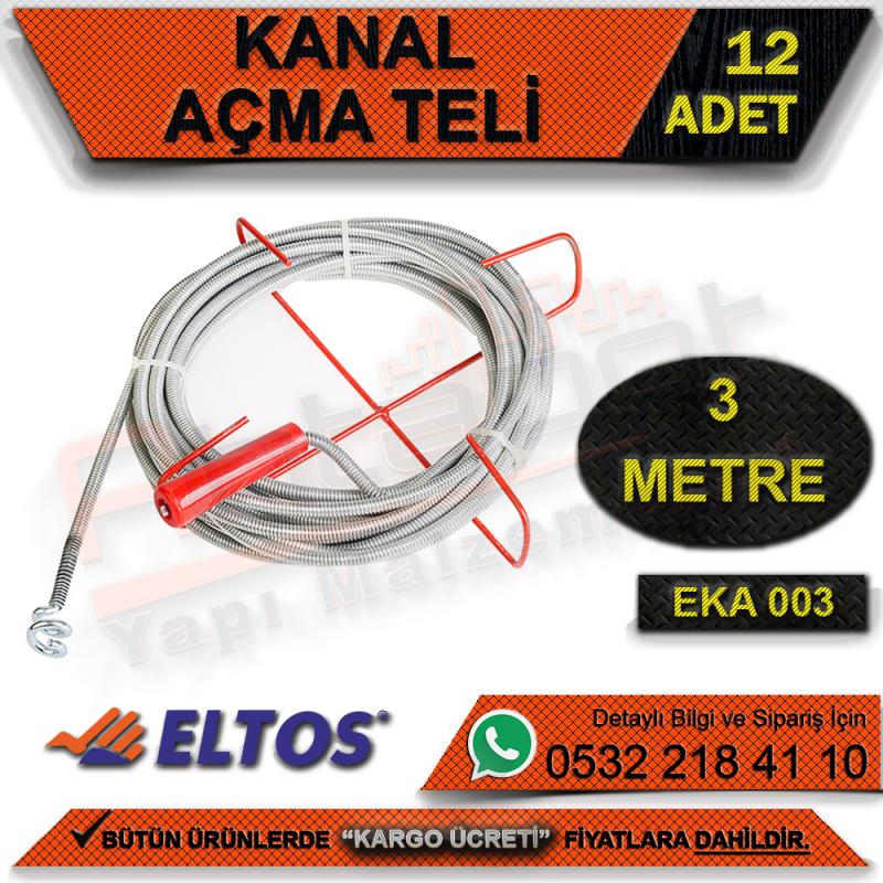 Eltos Eka003 Kanal Açma 3 Mt (12 Adet) -