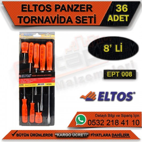 Eltos Ept008 Panzer Tornavida Seti 8 Pcs (36 Adet)