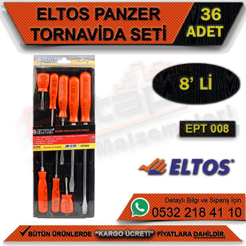 Eltos Ept008 Panzer Tornavida Seti 8 Pcs (36 Adet) - Pense, Tornavida