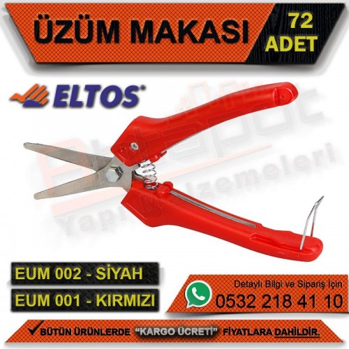 Eltos Eum002 Üzüm Makası Siyah (72 Adet)