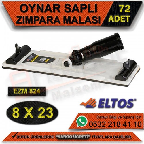 Eltos Ezm824 Oynar Saplı Zımpara Malası 8x23 Cm  (72 Adet)