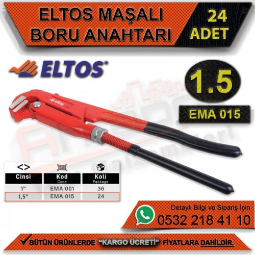 Eltos Maşalı Boru Anahtarı 1.5 (24 Adet)