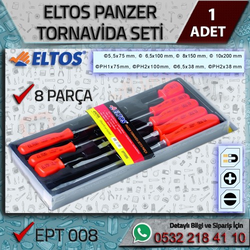 Eltos Panzer Tornavida Seti (8 Parça)