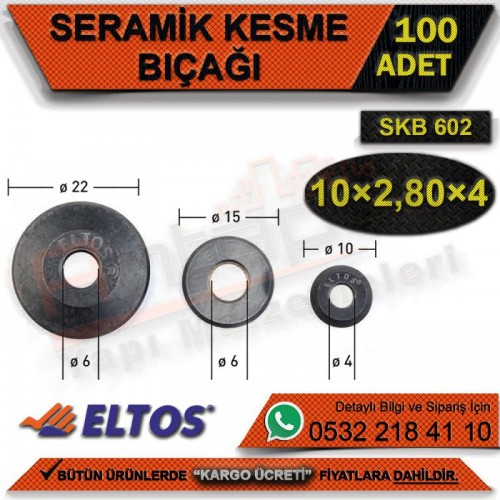 Eltos Skb602 Seramik Kesme Bıçağı 10x2,80x4 (100 Adet)