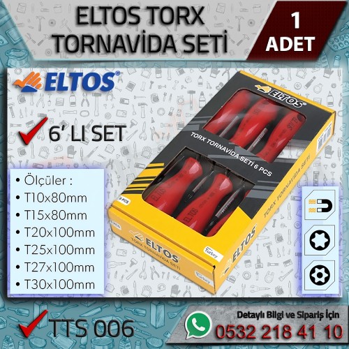 Eltos Torx Mıknatıslı Tornavida Seti 6’lı