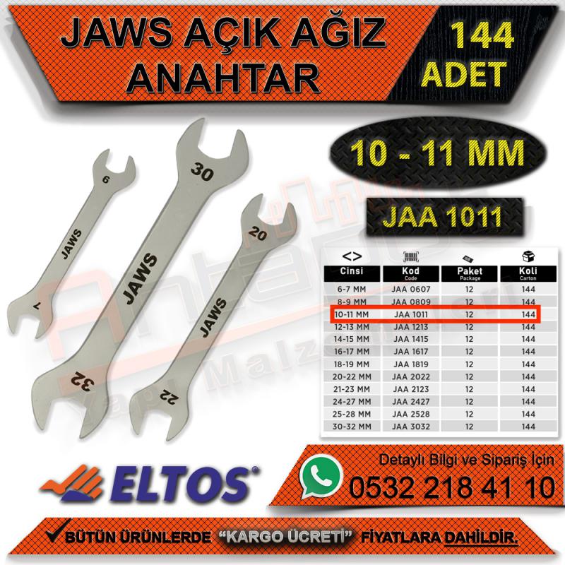 Jaws Açık Ağız Anahtar 10-11 Mm (144 Adet) - Anahtar Çeşitleri