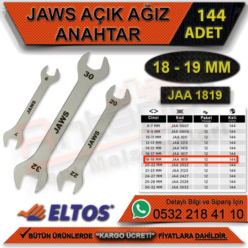 Jaws Açık Ağız Anahtar 18-19 Mm (144 Adet) - Anahtar Çeşitleri
