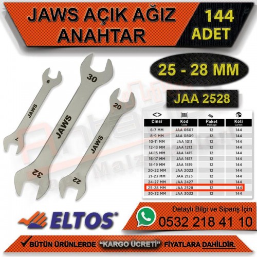 Jaws Açık Ağız Anahtar 25-28 Mm (144 Adet)