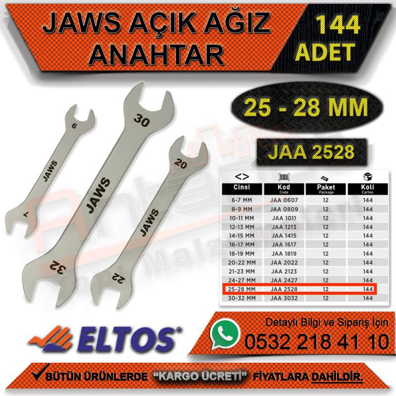 Jaws Açık Ağız Anahtar 25-28 Mm (144 Adet) - Anahtar Çeşitleri