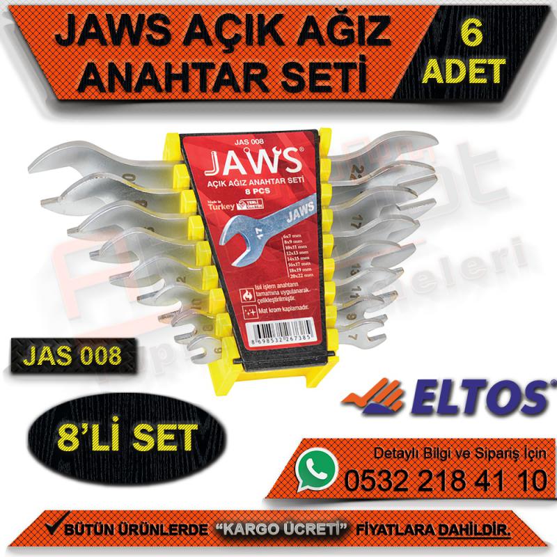 Jaws Jas008 Açık Ağız Anahtar Seti 8’Li (Paket:6) (Koli:36) (36 Adet) - Anahtar Çeşitleri