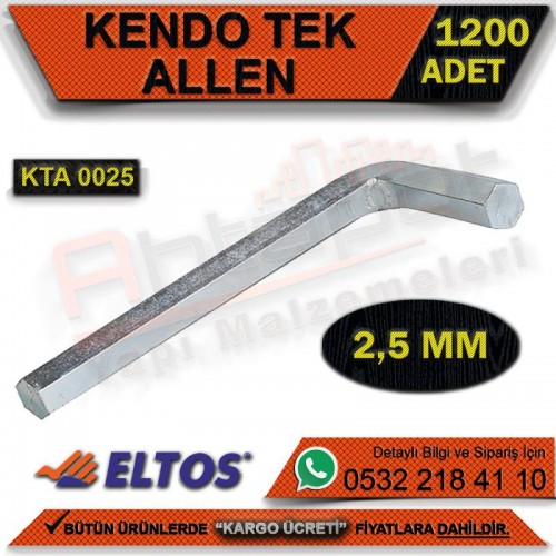 Kendo Kta0025 Tek Alyan No:2,5 Mm (Paket:1200) (Koli:9600) (9600 Adet)
