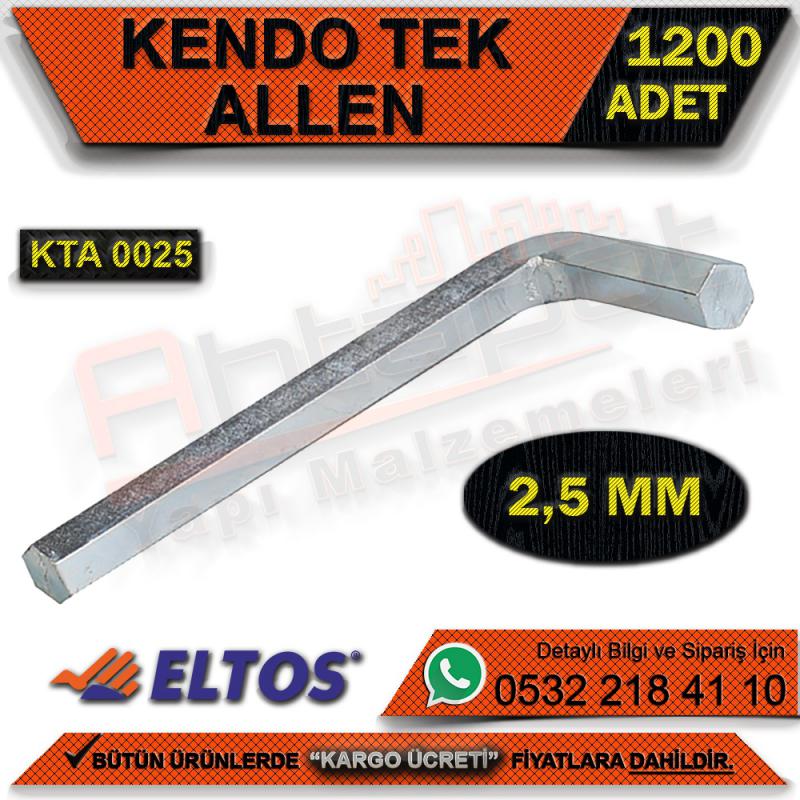 Kendo Kta0025 Tek Alyan No:2,5 Mm (Paket:1200) (Koli:9600) (9600 Adet) - El Aletleri ve Hırdavat