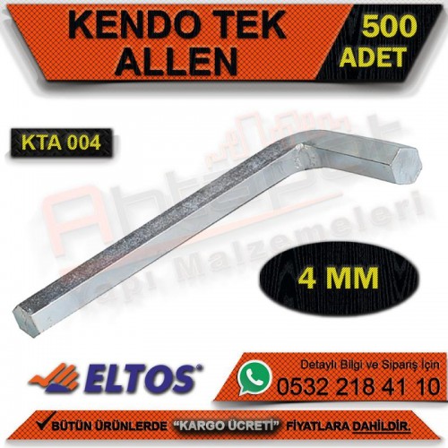 Kendo Kta004 Tek Alyan No:4 Mm (Paket:500) (Koli:4000) (4000 Adet)