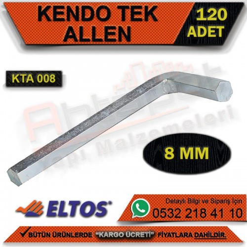 Kendo Kta008 Tek Alyan No:8 Mm (Paket:120) (Koli:960) (960 Adet)