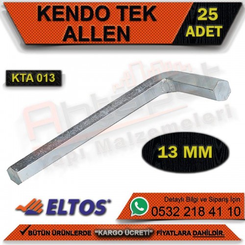 Kendo Kta013 Tek Alyan No:13 Mm (Paket:25) (Koli:200) (200 Adet)