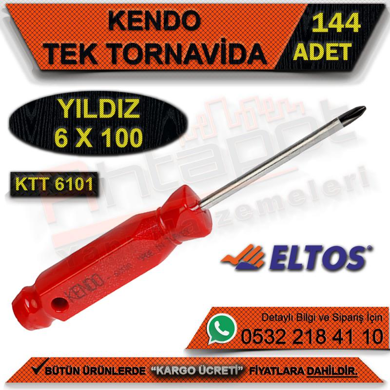 Kendo Ktt6101 Tek Tornavida 6x100 Yıldız (144 Adet) - Pense, Tornavida