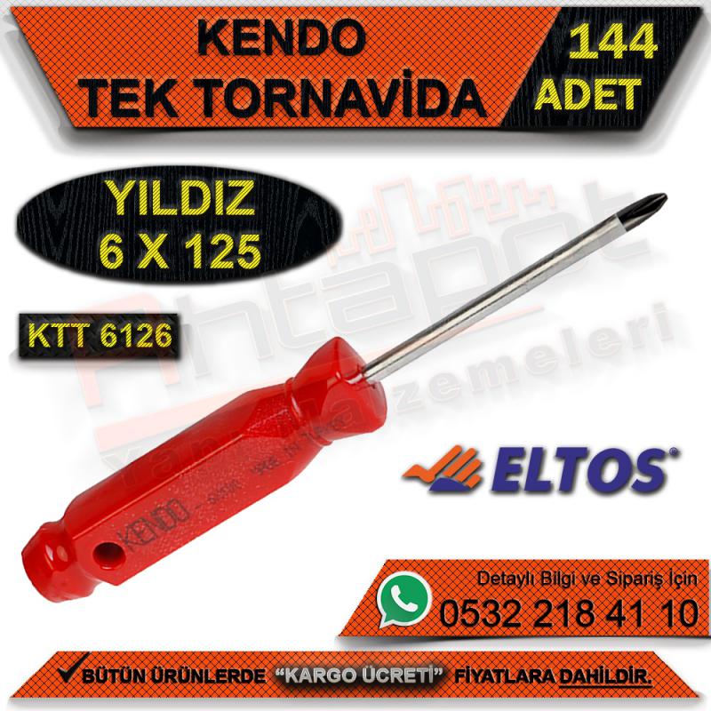 Kendo Ktt6126 Tek Tornavida 6x125 Yıldız (144 Adet) - Pense, Tornavida