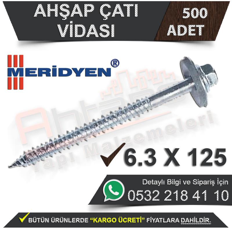 Meridyen Ahşap Çatı Vidası 6,3X125 (500 Adet)